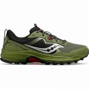 Saucony Excursion TR16 Wide Erkek Koşu Ayakkabısı Haki Siyah | 7316895-EY
