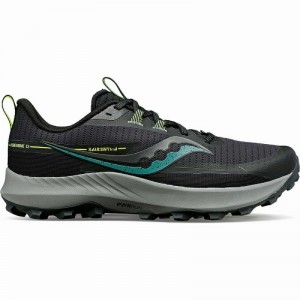 Saucony Peregrine 13 Wide Erkek Koşu Ayakkabısı Siyah Haki | 0639257-NY
