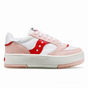 Saucony St. Valentine Jazz Court Platform Kadın Spor Ayakkabı Beyaz Pembe | 6825417-DS